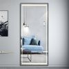 Full Length Mirrors Intelligent Human Body Induction Mirror LED Aluminum Floor Mirrors Stand Full Body Dressing Bedroom,Living Room,Dressing Room Hote