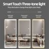 Full Length Mirrors Intelligent Human Body Induction Mirror LED Aluminum Floor Mirrors Stand Full Body Dressing Bedroom,Living Room,Dressing Room Hote